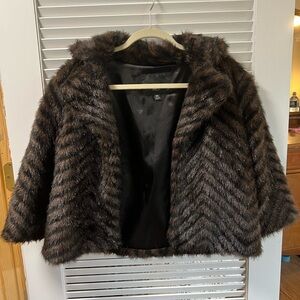 Y2K Vintage Faux Fur Cropped Coat